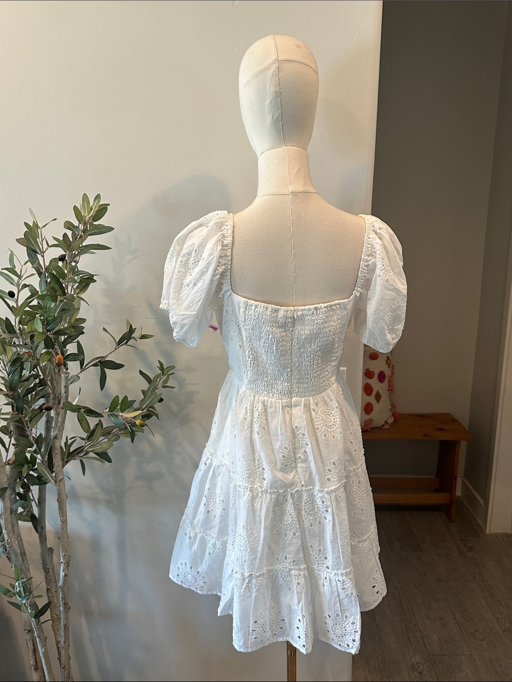 Princess Polly Lavine Embroidered White Minidress New! - Picture 10 of 11
